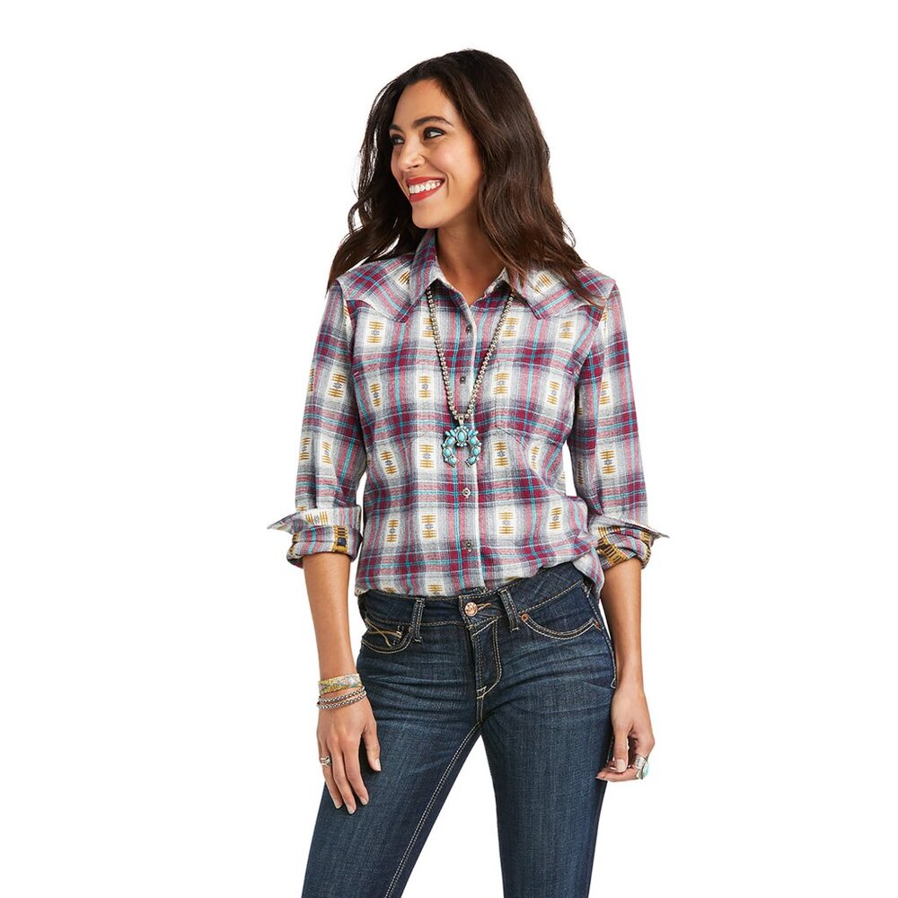 Ariat Women's Real Billie Jean Shirt, Long Sleeve Size S/P